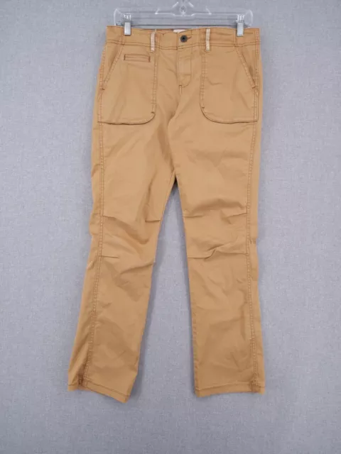 Polo Ralph Lauren Pants Womens Size 6 Brown Tapered Chino Stretch Pleated Knee