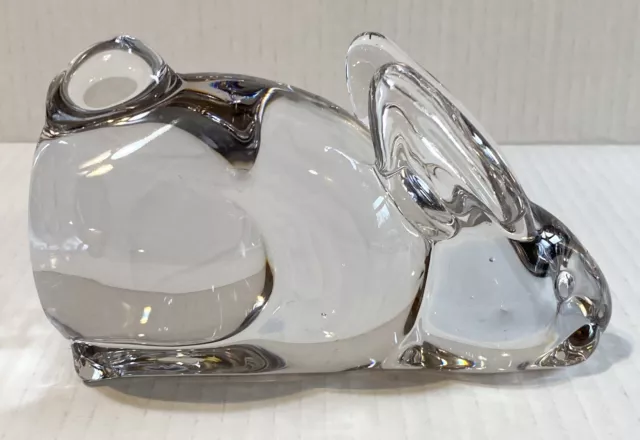Silvestri Crystal Rabbit/Bunny Bookend Decor Paperweight 6" Handcrafted Vintage