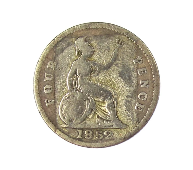 Victoria 1852 Silver Groat - Vg
