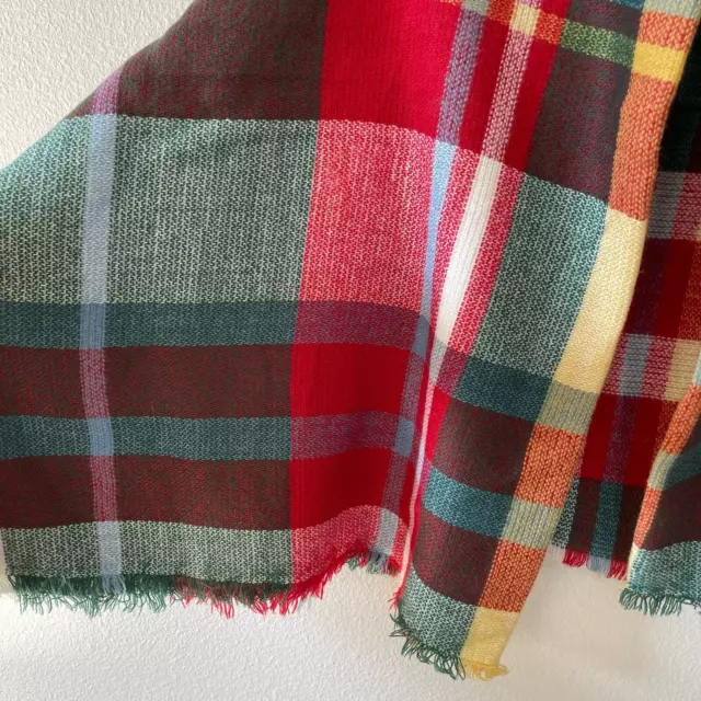 COLLECTIONEIGHTEEN PLAID RED/GREEN Oversized Blanket Scarf $15.00 ...