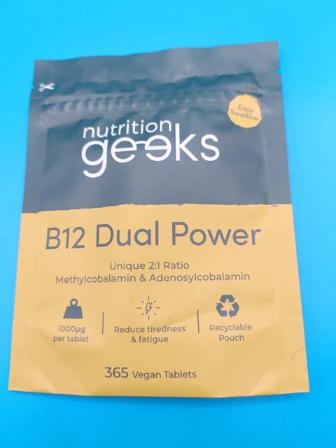 NUTRITION GEEKS VITAMIN B12 - 365 Tablets £8.50 - PicClick UK