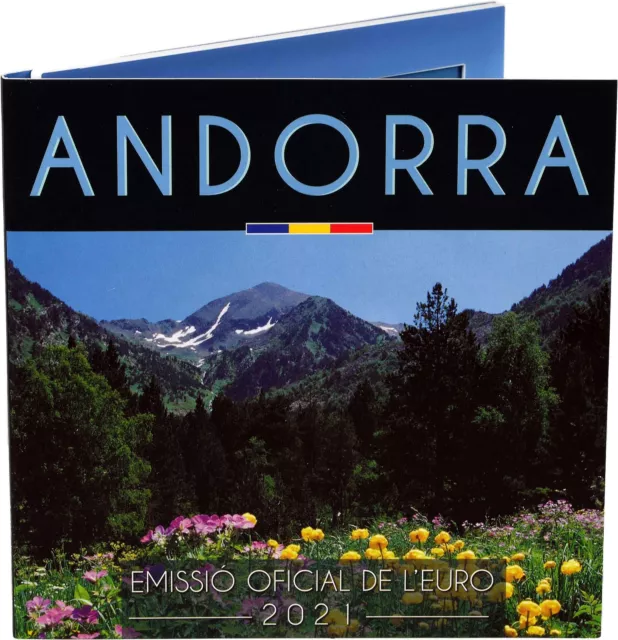 KMS Kursmünzensatz Andorra 2021 Stempelglanz ST BU 3,88 Euro Blister offiziell 3