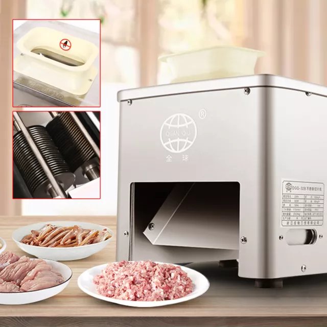 Desktop Electric Meat Slicing Machine Shredding Cutting Meat Cutter Slicer 3.5mm