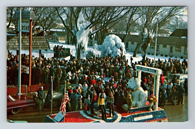 Port Austin MI-Michigan Crowning The Queen Winter Carnival Vintage Postcard