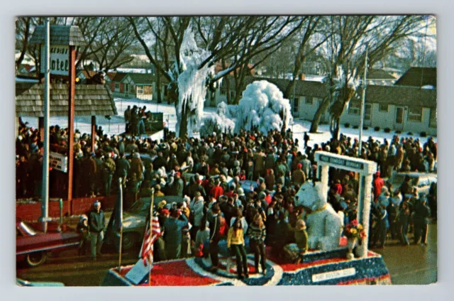 Port Austin MI- Michigan Crowning The Queen Winter Carnival Vintage Postcard