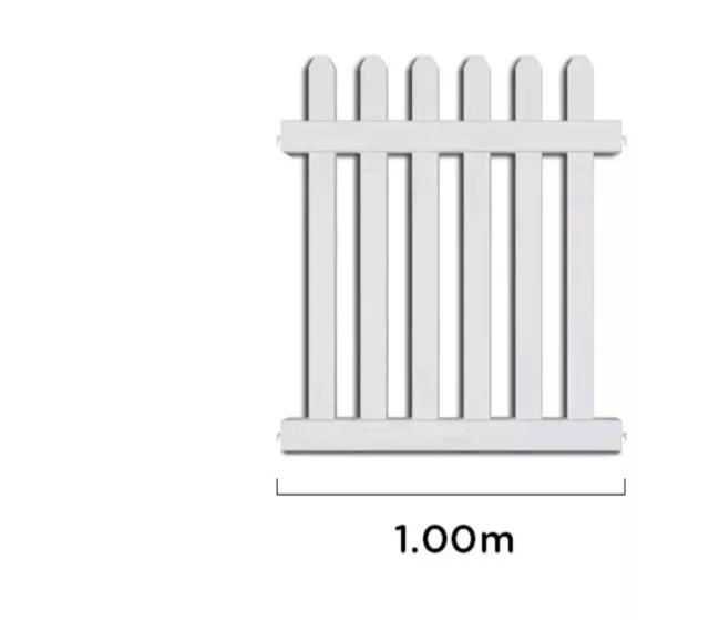 PVC Picket Fence White Temporary 1740mm or 1000mm Posts Portable Fencing Events 3