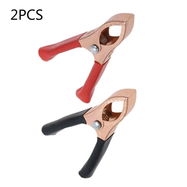 6 Pinces Crocodiles 50A - Rouge Et Noir - Pour Batterie Voiture, Panneaux Solaires, Chargeurs - Cuivre Plaqué
