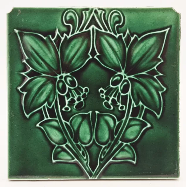 Antique Fireplace Tile Moulded Majolica T & R Boote C1905