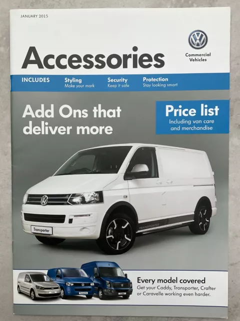 Volkswagen UK Market Commercial Vehicles Accessories Price List - January 2015