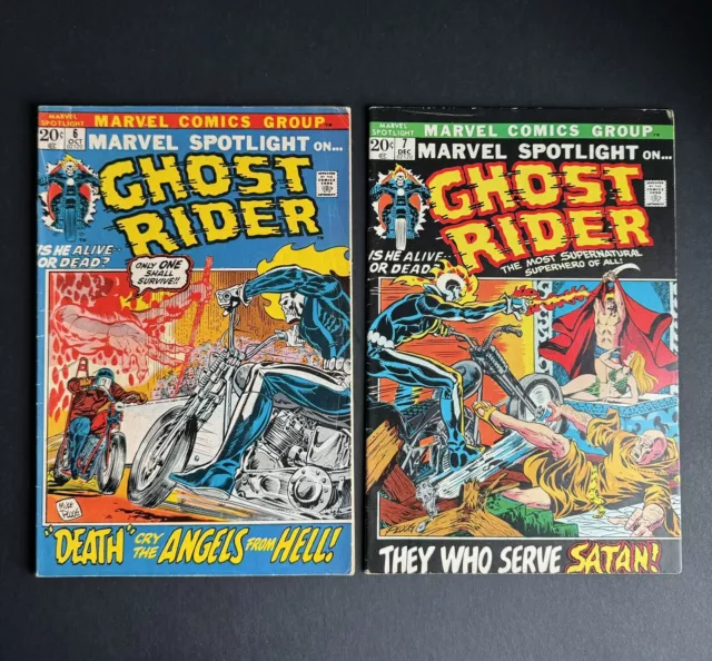 Marvel Spotlight Vol 1 #6 & #7 Ghost Rider 2 x LOT Johnny Blaze 2nd & 3rd App