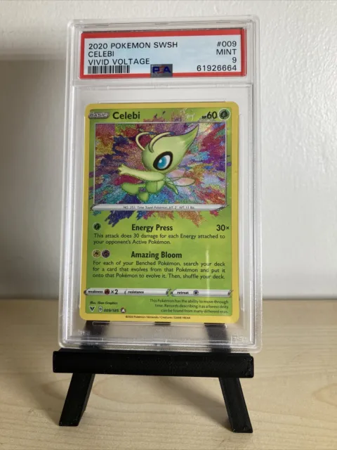 Celebi Amazing Rare 009/185 PSA 9 MINT Vivid Voltage Holo Pokemon Card