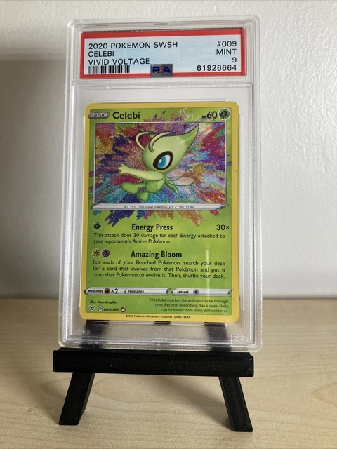 Celebi Amazing Rare 009/185 PSA 9 MINT Vivid Voltage Holo Pokemon Card