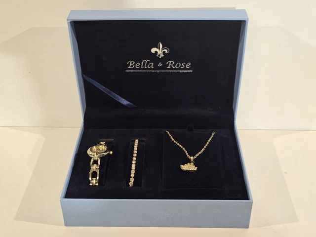 BELLA & ROSE Costume Jewellery 3 Piece Gift Set WATCH HEART  display picture 1