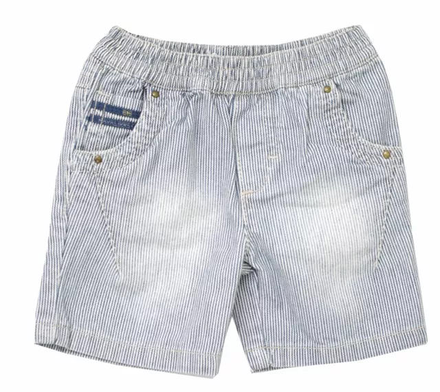 Bermuda short Jeans rayures bleu blanc bébé IKKS  X32504140 taille 3 Mois