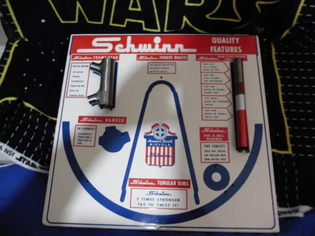 RARE VINTAGE SCHWINN BICYCLE DEALERSHIP TIN DISPLAY SIGN Stingray Paramount BMX RARE VINTAGE SCHWINN BICYCLE DEALERSHIP TIN DISPLAY SIGN Stingray Paramount BMX