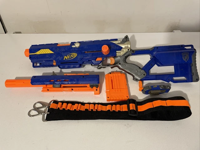 NERF LONGSTRIKE CS-6 Sniper Rifle With Barrel Extension Sight And ...