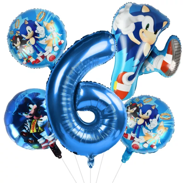 PALLONCINI COMPLEANNO DI Sonic 5 pezzi Decorazione Festa Sonic Palloncini  Co EUR 16,00 - PicClick IT