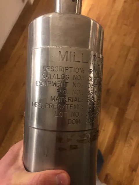 Millipore stainless steel filter housing code 7 10" with sanitary clamp