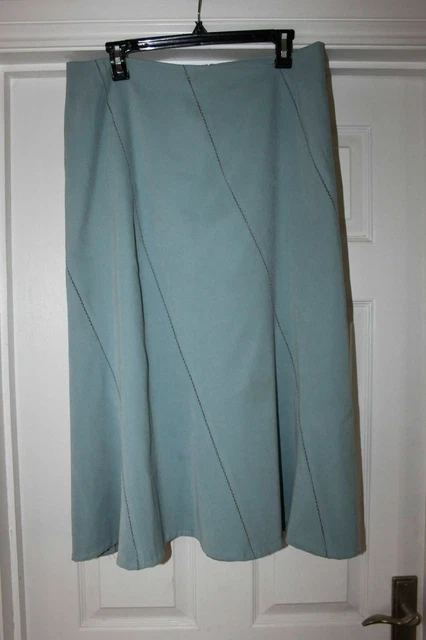 Ladies Blue Skirt Size 14 Todays Woman Pastel Sky Blue Summer A-line Knee Length