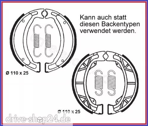 BremsBACKEN Bremsbeläge für Honda QA NH Lead Monkey SH Scoopy SRX Shadow AF42 50 3