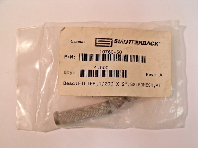 (4) NIB Slautterback 10760-50 Rev A Hot Melt Tank Filter Screens