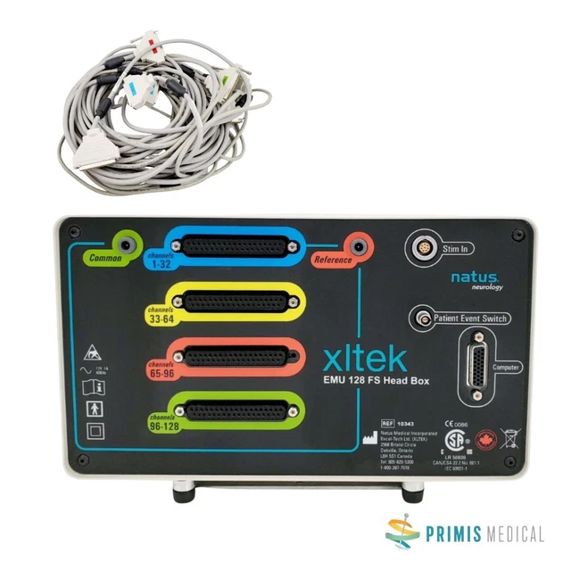 Natus Neurology 10343 XLTEK EMU128 Head Box with Cables
