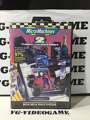 Micro MACHINES 2 TORNEO J-Turbo Cart-Sega Mega Drive-In Scatola & COMPLETA! 