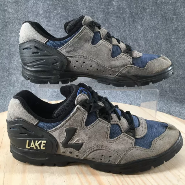 LAKE SHOES MENS 10 Casual Cycling Athletic Sneakers Gray Suede Lace Up ...