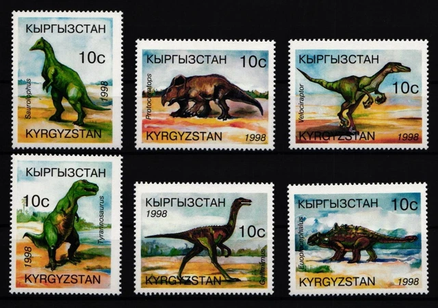 Kirgisien 147-152 postfrisch Dinosaurier #II981