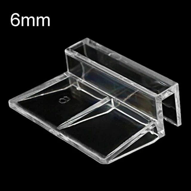 4/6 Pcs Acrylic Clips Aquarium Fish Tank Glass Cover Clip Support Lid Holder 6mm