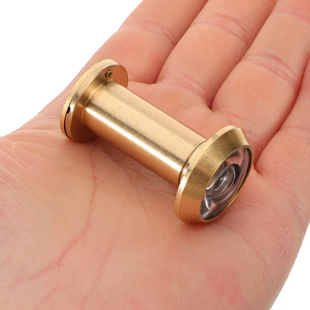 Peephole Cover,Copper Door View Protector Cover,Peep Hole Gold