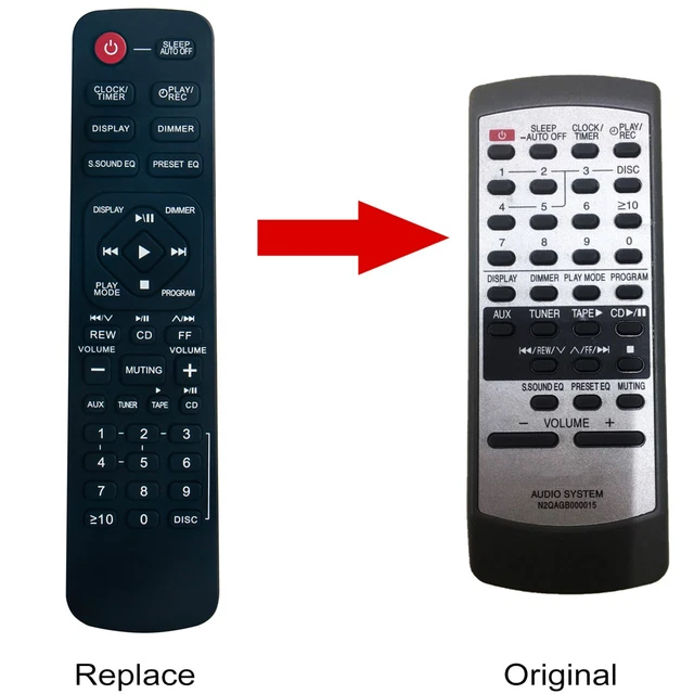 Replacement Remote For Panasonic SA-AK110 SC-AK110P SA-AK100 Systems - IR Remote Control No Programming Needed