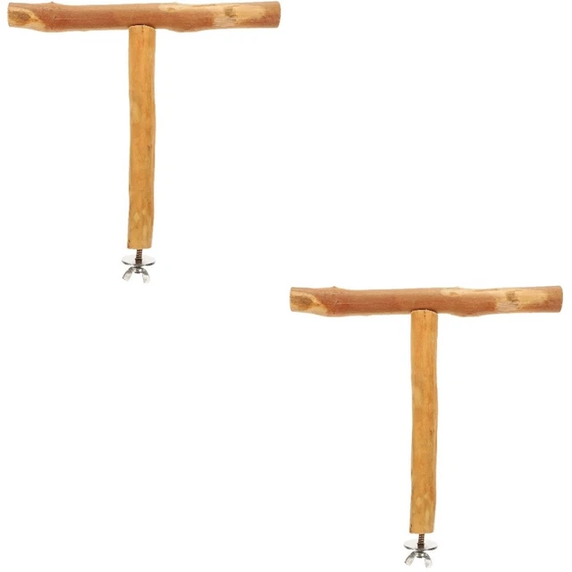 2 Count Vogel Holzstab Vogel Stehen Vogelständer Aus Holz Papagei Spielzeug