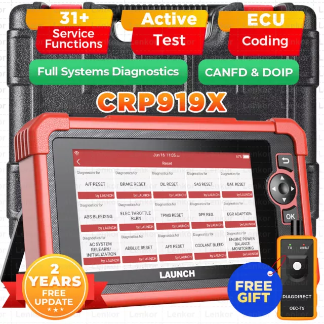 Launch CRP919X Profi Coche OBD2 diagnóstico Sistema Completo Programación Clave