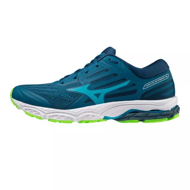 Mizuno Mens Wave Stream 2 Running Shoes Trainers Sneakers Blue Sports Breathable