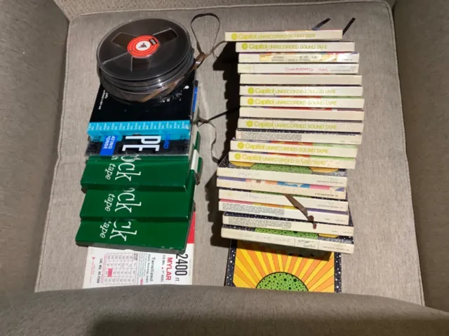 25 used reel to reel tapes plus extras over 30 total