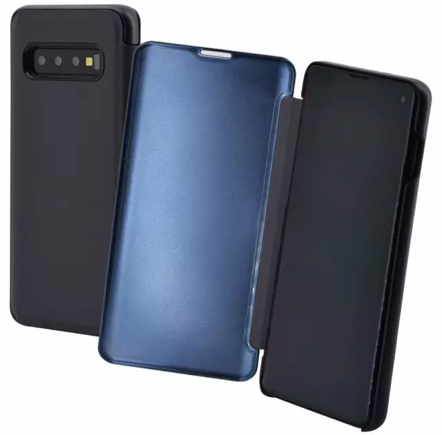 Rabattable Housse Étui Smart Miroir Effacer View Case pour Samsung Galaxy S10e 2