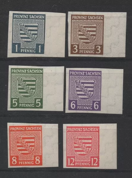 SBZ  Provinz Sachsen 66X - 71X Rand re (Provinzwappen) postfrisch