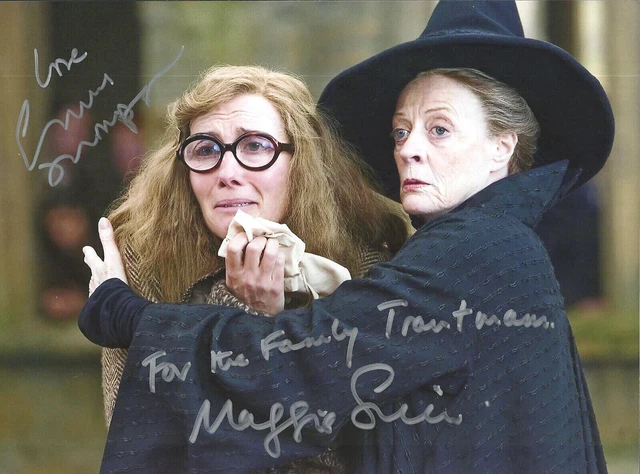 MAGGIE SMITH UND EMMA THOMPSON Original Autogramme 20x27 Großfoto Harry