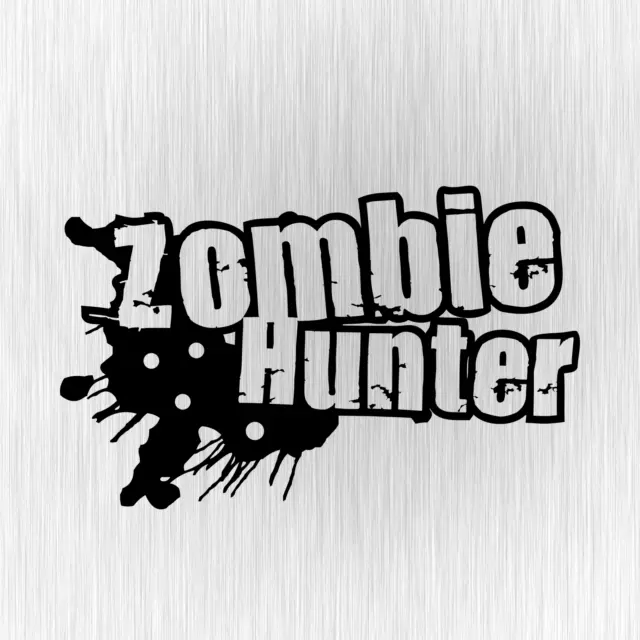 Zombie Hunter Killer Gamer Comedy Divertimento Nero Vinile Adesivo Decalcomania