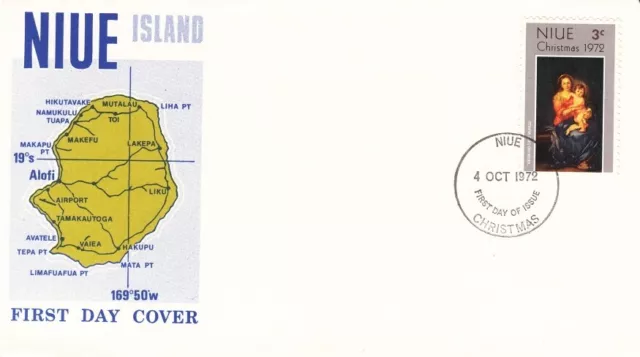 1972 Niue Christmas - Niue FDI FDC