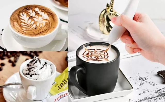 Latte Pen Electric Coffee Pen Spice Pen for Food Art DIY Creative Pattern Inform