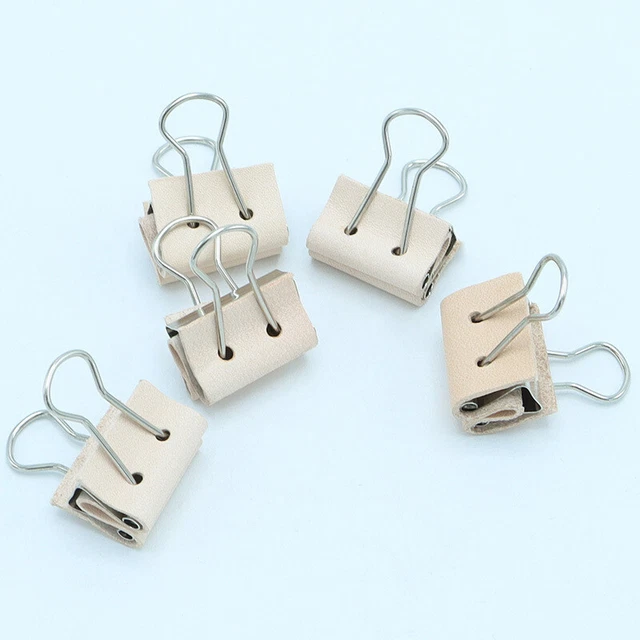 5PCS DIY Leather Craft Stick Cutting Metal Assistant Suture Clamp Handwork Tool