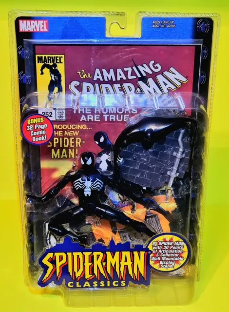 Amazing Spiderman #252 Comic~ 6" Toybiz Black Symbiote Spider-Man Classic Figure