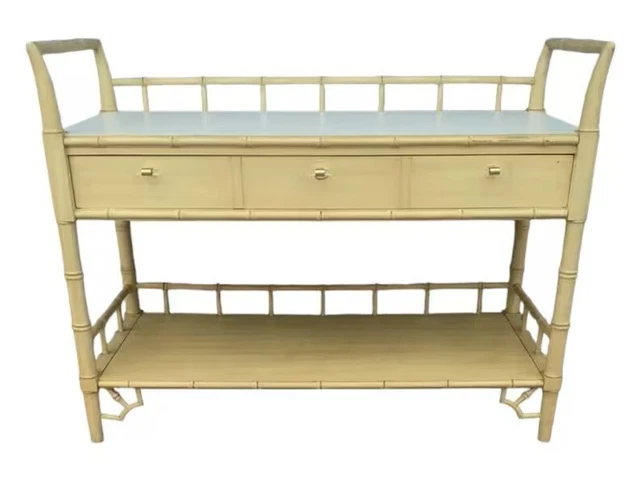 Thomasville Allegro faux bamboo bar cart Fretwork server Thomasville Allegro faux bamboo bar cart Fretwork server