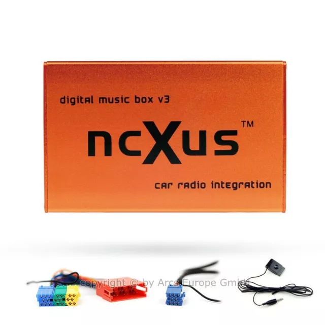 BT USB AUX MP3 Wechsler ncXus V3 Pro Audi VAG 8-Pin MFD Navi RNS Concert Chorus