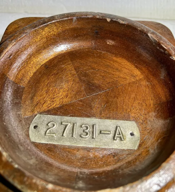 Antique Vintage Wood Mold Foundry Pattern Industrial Machinery Valve Cover 1946