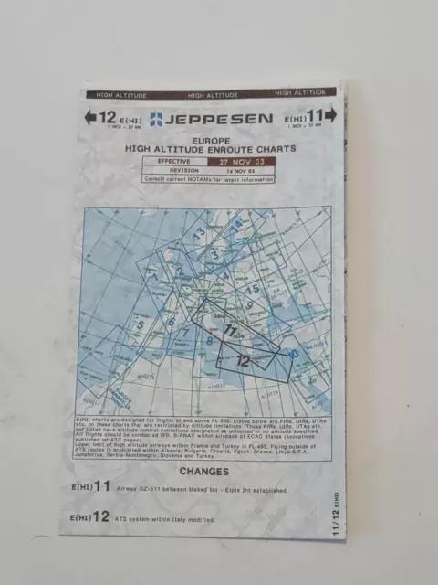 Jeppesen Europe High Altitude Enroute Charts 2003