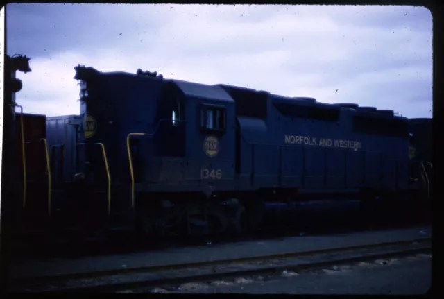 Original Rail Slide - NW Norfolk & Western 1346 Chicago IL 10-15-1966 NON K Film