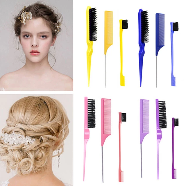 Ensemble De Brosses À Cheveux 3 Pièces Peigne Brosse À Dos Lisse Brosse À 》